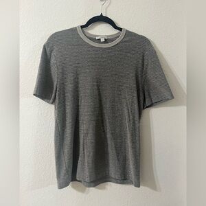 James Perse Charcoal and Light Gray Striped Tee
